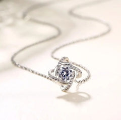 Diamond Steel Necklace For Ladies