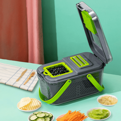 22 In 1 Vegetable Cutter With Stainless Steel Blades And Interchangeable Accessories Multipurpose Kitchen Slicer Tool